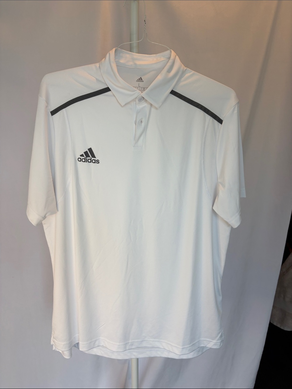 Adidas White Polo Shirt -Large